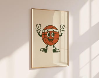 Basketball Print, Sports Wall Art (Digital Download)