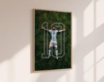 Lionel Messi Poster, Messi Argentina Print (digital download)