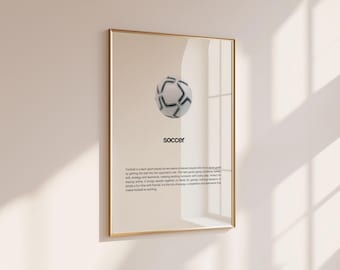 Soccer definition poster, sport decor, football print (digital download)