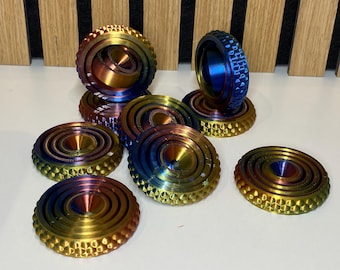 4-Ring Fidget Spinner Gyro – Hypnotic Stress Relief Toy – 3D-Printed Fidget Toy – Concentration & Relaxation Motor Skills Toy