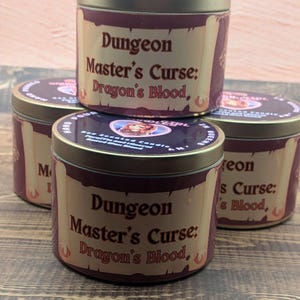 8oz Handmade Dungeons and Dragons Themed Scented Gamer Candle | D&D Dungeon Master&#39;s Curse