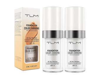 TLM Color Changing Foundation – SPF, All Skin Types (2-Pack, 30ml Bottles)