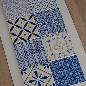 Azulejos portugueses/Azulejos portugueses/PAQUETE DE 8 AZULEJOS/estándar o personalizado/mosaico decorativo Portugal/ 10x10cm