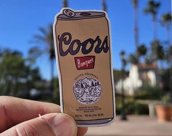 Coors Banquet Beer Vinyl Sticker - Laptop, Water Bottle Decal
