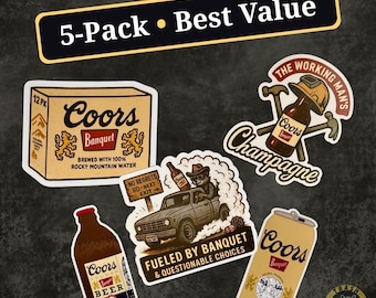 Coors Sticker 5 pack deal - Hard hat stickers