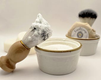 Eucalyptus verkoelende scheerstaaf - ambachtelijke scheerzeep - luxe verzorgingscadeau - natuurlijk verfrissend schuim