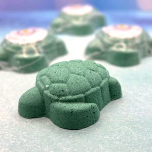 Hermes&#39; Journey Bath Bomb: Strawberry Mint - Turtle Shaped w Shea Butter & Green Tea Extract