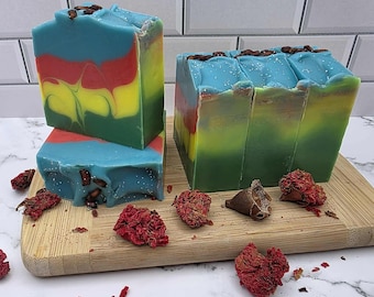 Persephone's Emergence Soap Bar: Pomegranate, Pear - Handmade Cold Process Soap