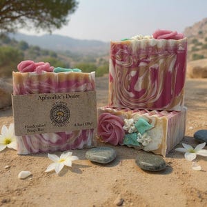 Aphrodite&#39;s Desire Soap Bar: Floral Scented - Handmade Luxury Soap
