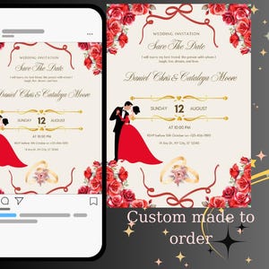 Wedding Invitation Template, Wedding Invitation PDF and PNG, Printable Wedding Invite, Wedding invite Download, Wedding invite