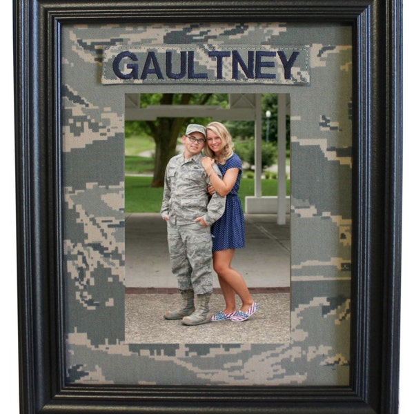 Military Camo Fabric Mat with Name Tape - Your choice of Camo!