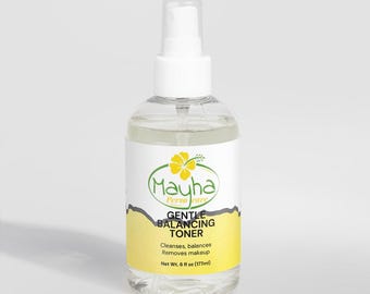 Gentle Balancing Toner - Natural Face Toner for All Skin Types, Hydrating & Pore-Refining, Alcohol-Free Skincare, Soothing Facial Mist