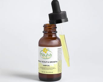 Aceite a base de hierbas para el crecimiento del cabello / Aceite capilar rápido para la salud del cuero cabelludo / Aceite natural para el crecimiento del cabello / Tratamiento nutritivo para el cuero cabelludo / Vegano y orgánico