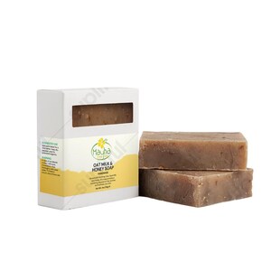 Oat Goat Milk Honey Soap - Handmade Natural Soap for Sensitive Skin, Soothing Oatmeal Soap, Moisturizing Goat Milk, Honey Skincare Bar