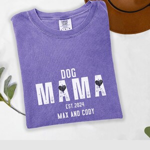 Custom Dog Mama T-shirt, Dog Lover Tee, Puppy Mom Top, Pet Owner Shirt,Personalized Dog Top, Dog Remembrance Gift,Custom Pet Shirt,Pet Lover