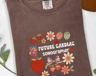 RDCS RCS Cardiac Future Sonographer Shirt, Cardiac Nurse Shirt,Cardiac Sonographer TShirt,Nurse Tee,RN T-Shirt Care Unit Tee,Cardiology Gift