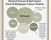 Farrow & Ball Green Paint Guide and Wallpaper Palette | Nature-Inspired Colour Guide | Heritage Green for Wall | UK Instant Digital Download