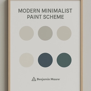 Benjamin Moore Paint Colour Palette | Modern Neutral Paint Guide | Warm Beige & Greige Tones | Instant Download Interior Design