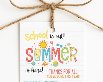Teacher Appreciation Gift Tag, End of School Year Tag for Teacher, Thank You Teacher Tag Printable, Editable Gift Tag for Teacher
