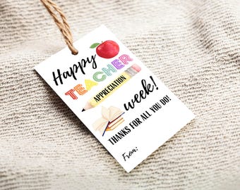 Teacher Appreciation Gift Tag, End of School Year Tag for Teacher, Thank You Teacher Tag Printable, Gift Tag for Teacher