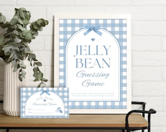 Babyparty Jelly Bean Ratespiel, Druckbare Babypartyspiele, Errate die Jelly Beans Spiel für Babyparty, Babypartyspiele PDF