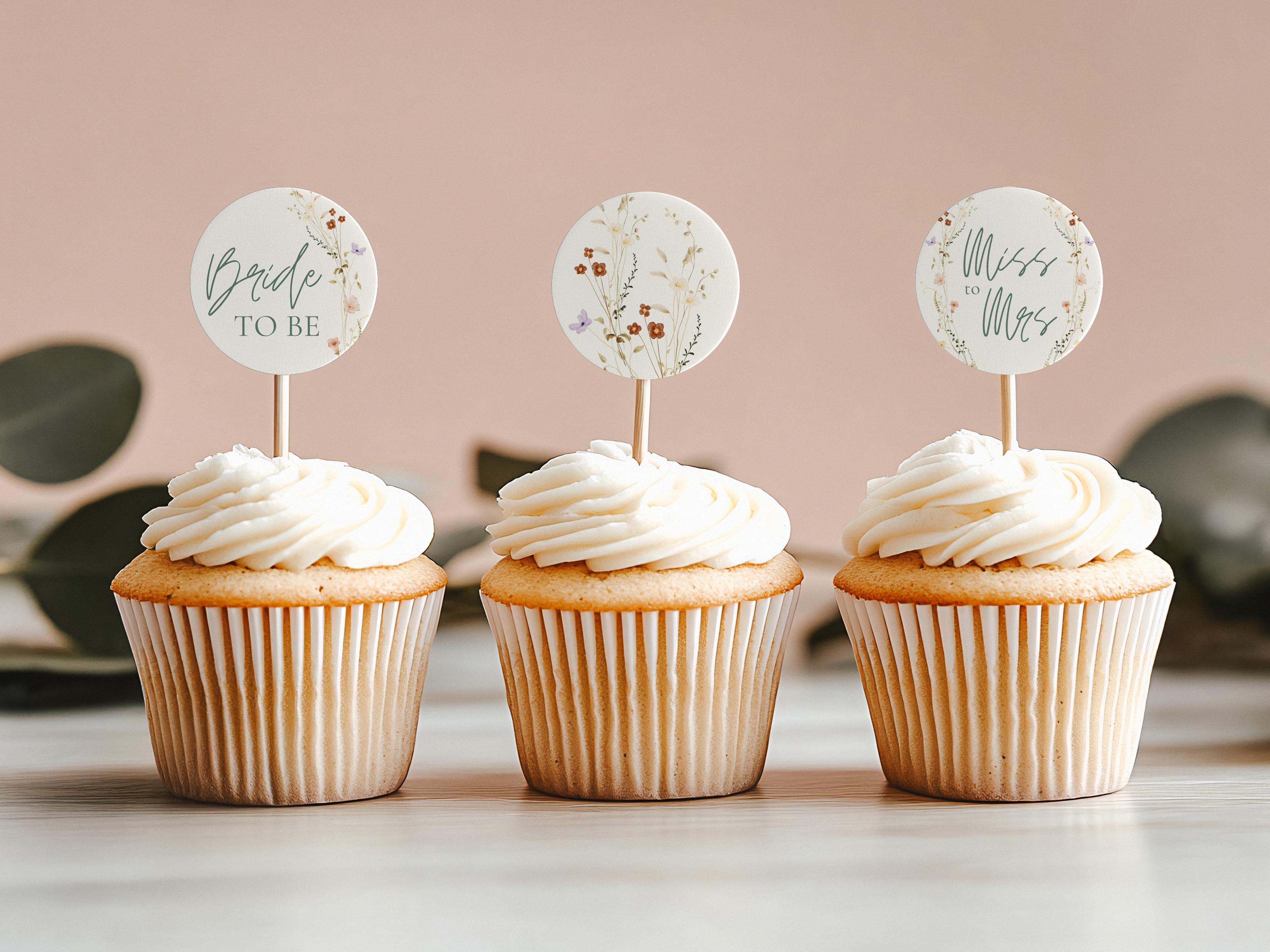 Bride to be cupcake topper printable - Etsy België, image size:3000x2250