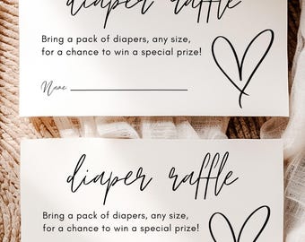 Diaper Raffle Ticket, Baby Shower Diaper Raffle Game, Diaper Raffle Card, Diaper Raffle Insert, Baby Shower Game Printable