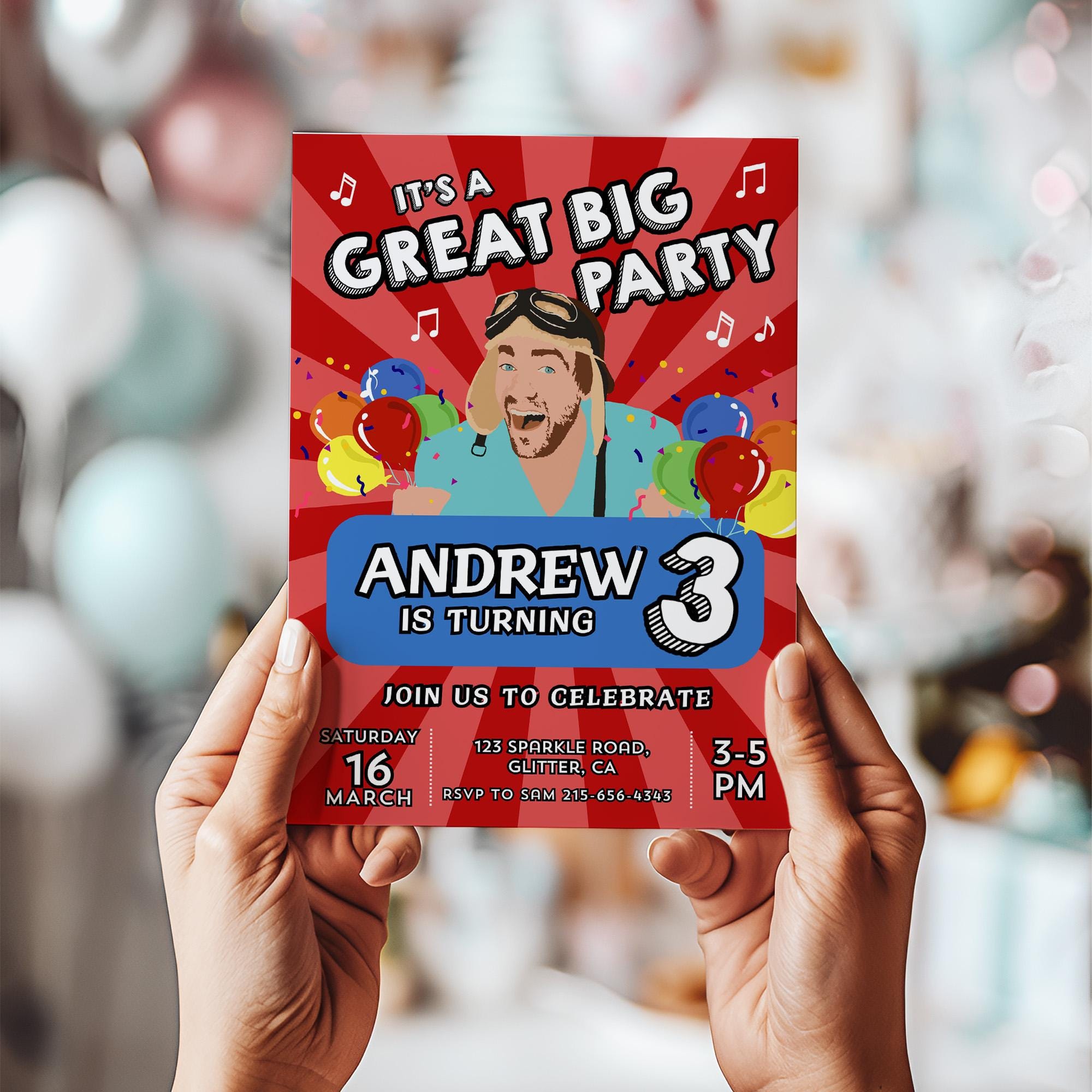 ANY AGE Danny Invitation, Danny Party Invites, Danny Birthday Go Invitation, Digital Invitation, Danny Invite Canva