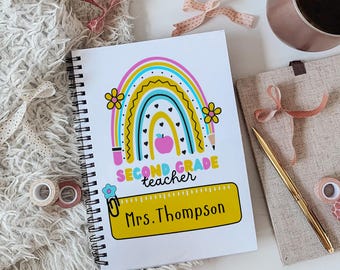 Personalized Teacher Notebook Custom Spiral Notebook Personalized notebook for teachers back to school gift for teacher appreciation gift
