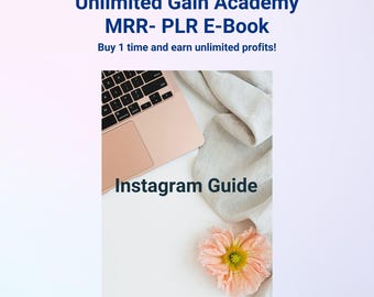 Instagram Guide - Social Media Marketing - MRR and PLR Licensed Digital Products - E-Book
