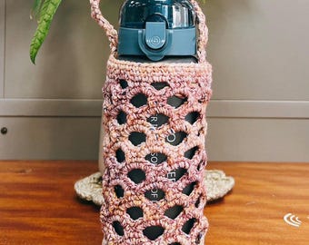 Handmade Crochet Water Bottle Holder / Bag / Carrier