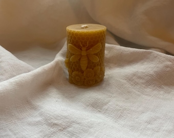 beeswax pillar candle