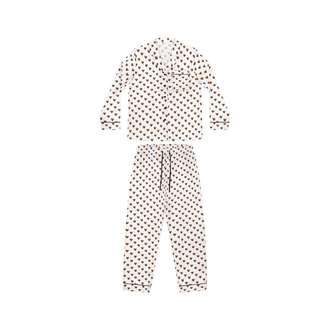 AMOUR HEART PYJAMAS BROWN