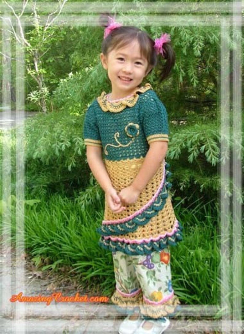 AMAZINGCROCHET Flower Girl Dress Crochet Pattern Etsy