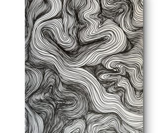 Mushrooms | Art | Ink Drawing | Wall Decor | Line Drawing | Original Art | Pen Drawing | Abstract Art | Abstract Drawing