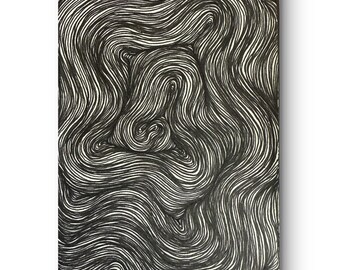 Warped | Art | Ink Drawing | Wall Decor | Line Drawing | Original Art | Pen Drawing | Abstract Art | Abstract Drawing