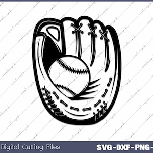 Baseball Glove Mitt Silhouette File, Baseball Mom Svg, Png, Digital File