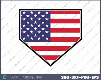 ホームプレート SVG、アメリカ国旗 SVG、野球 SVG、ホームラン、ソフト