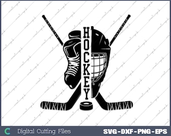 Hockey-Svg, Hockey-Shirt-Design, Hockey Clipart, Hockey-Puck, Hockeyschläger Sport svg, Png, digitale Datei