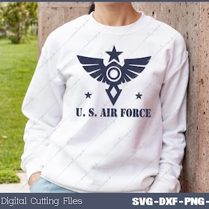 SVG dell&#39;aeronautica militare: design di maglietta militare, clipart patriottica (file digitale)