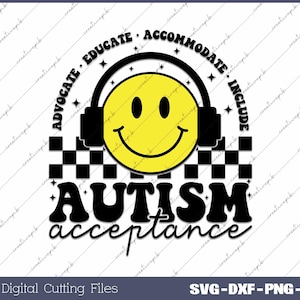 Autism Awareness Acceptance Svg, Png, Digital File
