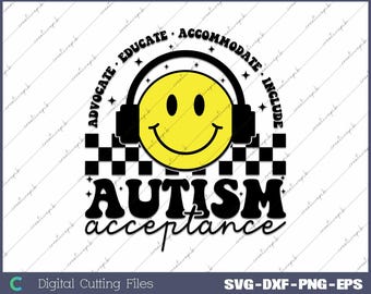 Autism Awareness Acceptance Svg, Png, Digital File
