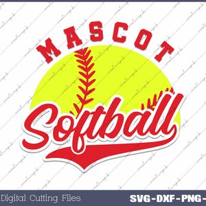 Retro Softball Custom Mascot Png, Softball Team Template, Team Logo, Softball Shirt Design Svg, Png, Digital File