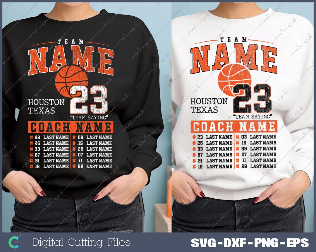 Create Basketball Roster Basketball Roster Template: Team Shirt Jersey Design (digital File) - Etsy