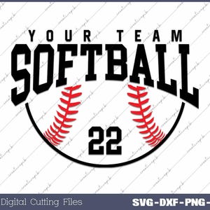 Your Team Softball Personalize Softball Team Name Png, Softball Team Shirt Design, Softball Mascot Team Logo Svg, Png, Digital File