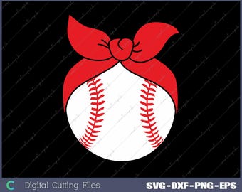 Baseball Mom Bandana SVG PNG: Softball Sister Clipart (Digital File)