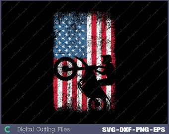 Dirt Bike amerikanische Flagge Motocross Biker Vintage svg, png, digitale Datei