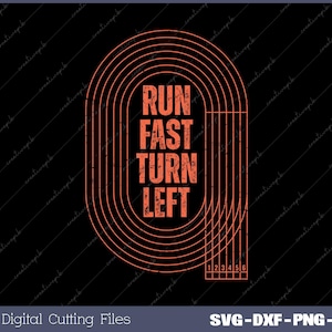 Ren snel, draai links, Track And Field Svg, Ren snel, draai links, grappig nummer meme Svg, png, digitaal bestand