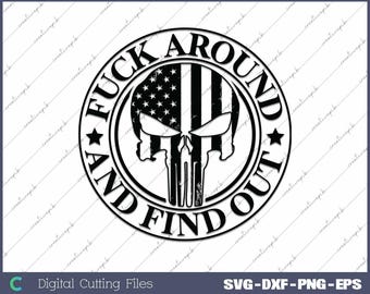 USA Flag Skull Svg: 2nd Amendment Punisher (Printable Files)