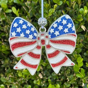 American Flag Bow Freshie, Bow, Car Air Freshener, Freshie